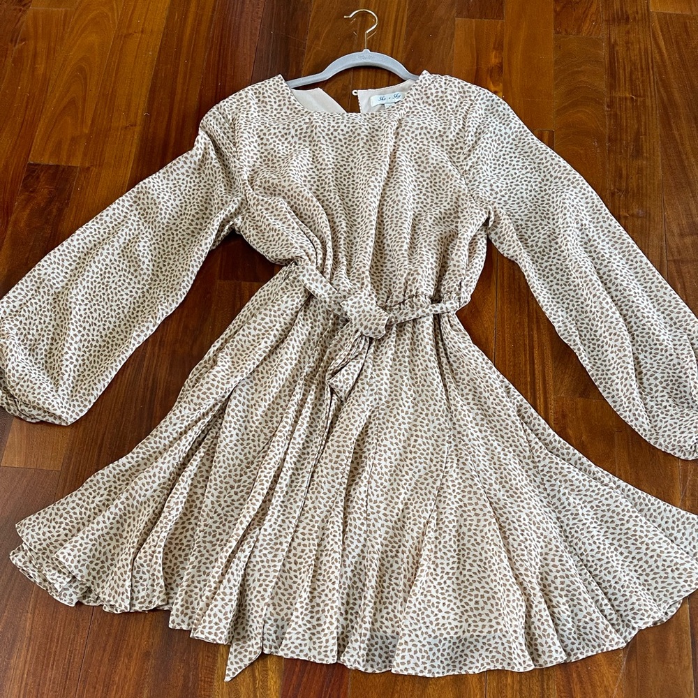 She & Sky leaf print dress